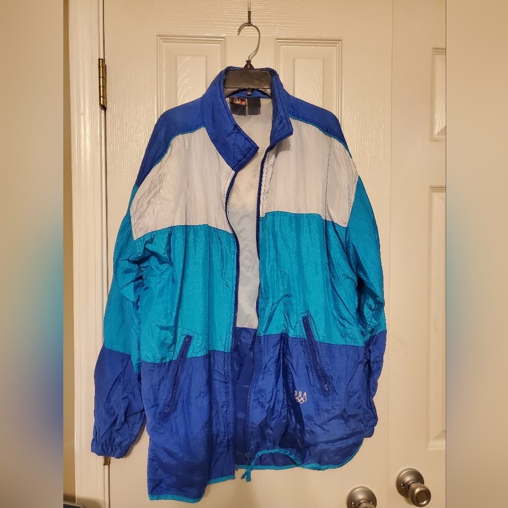 RARE Vintage USA Olympics Windbreaker Jacket Adult Large